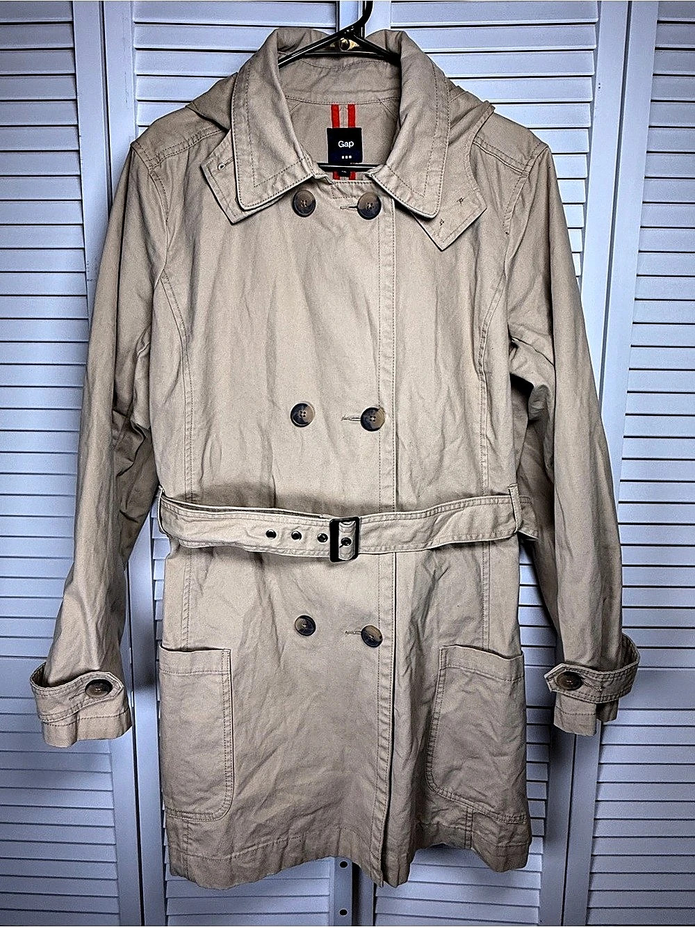 Gap Brit Trench Cotton Trench Coat Beige XL Woman 100% Cotton Year: 2013
